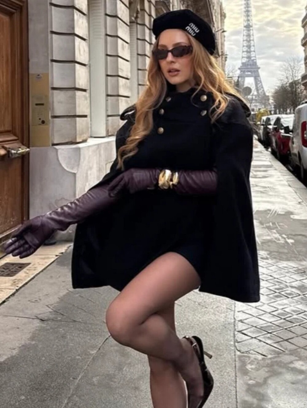 ZARA WOOL BLEND CAPE MANTECO ZW COLLECTION